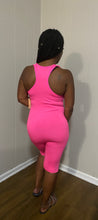 Load image into Gallery viewer, Racerback Romper( hot pink)
